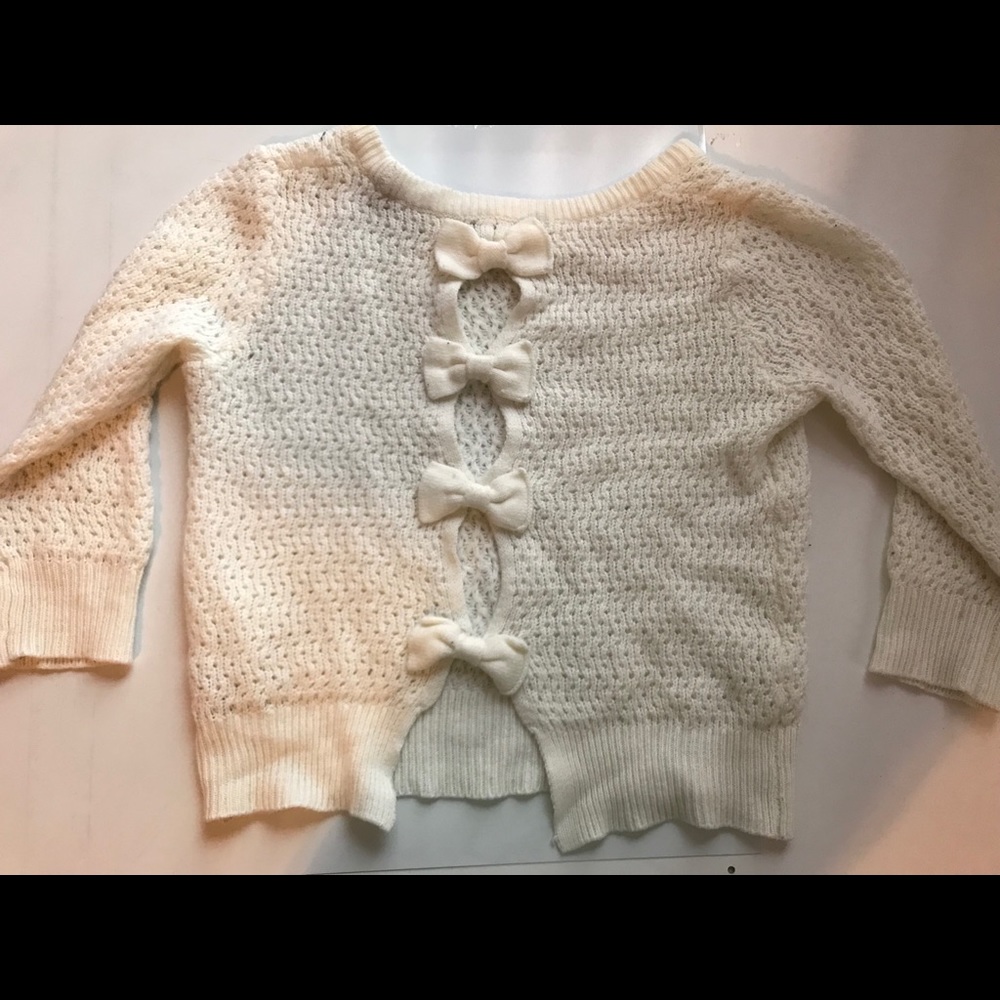 Delia’s Knit Sweater - Open Back Bows
